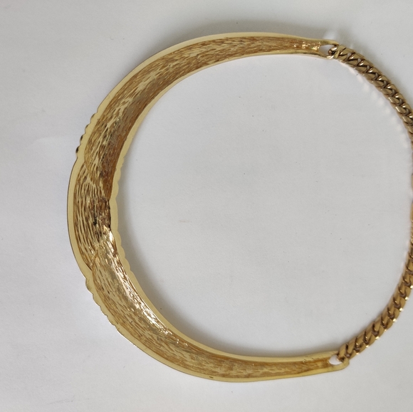 Vintage 80s Statement Bib Chocker Necklace - Picture 12 of 13